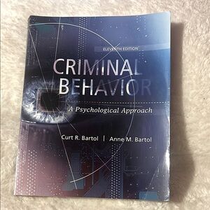 CRIMINOLOGY BEHAVIOUR A Psychological Approach Textbook